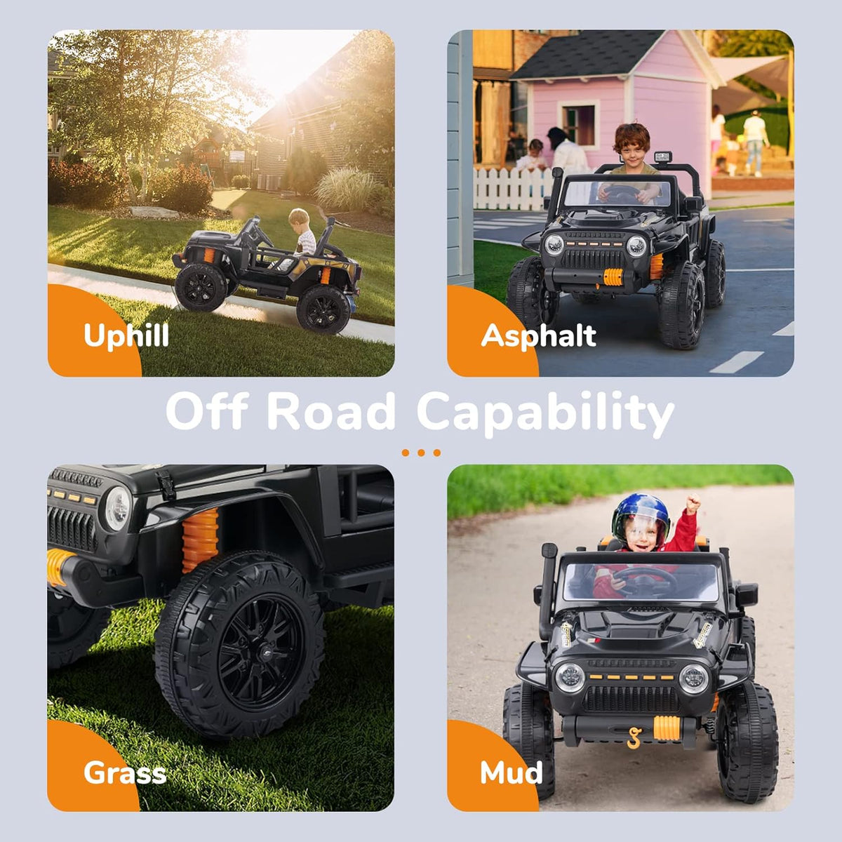 Black Kids Ride On Car with Parent Remote Control B291541