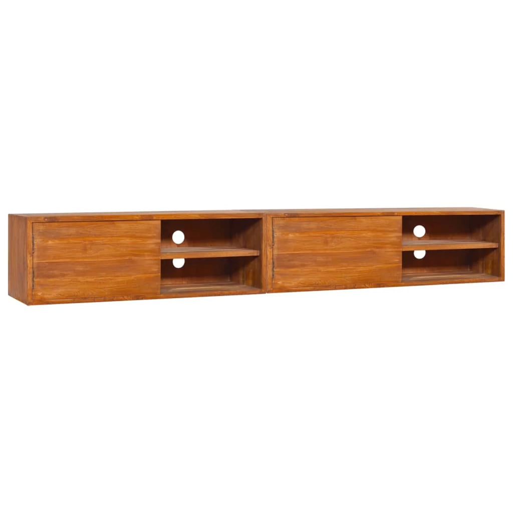 Wall-mounted Solid Wood Teak TV Stand D732366