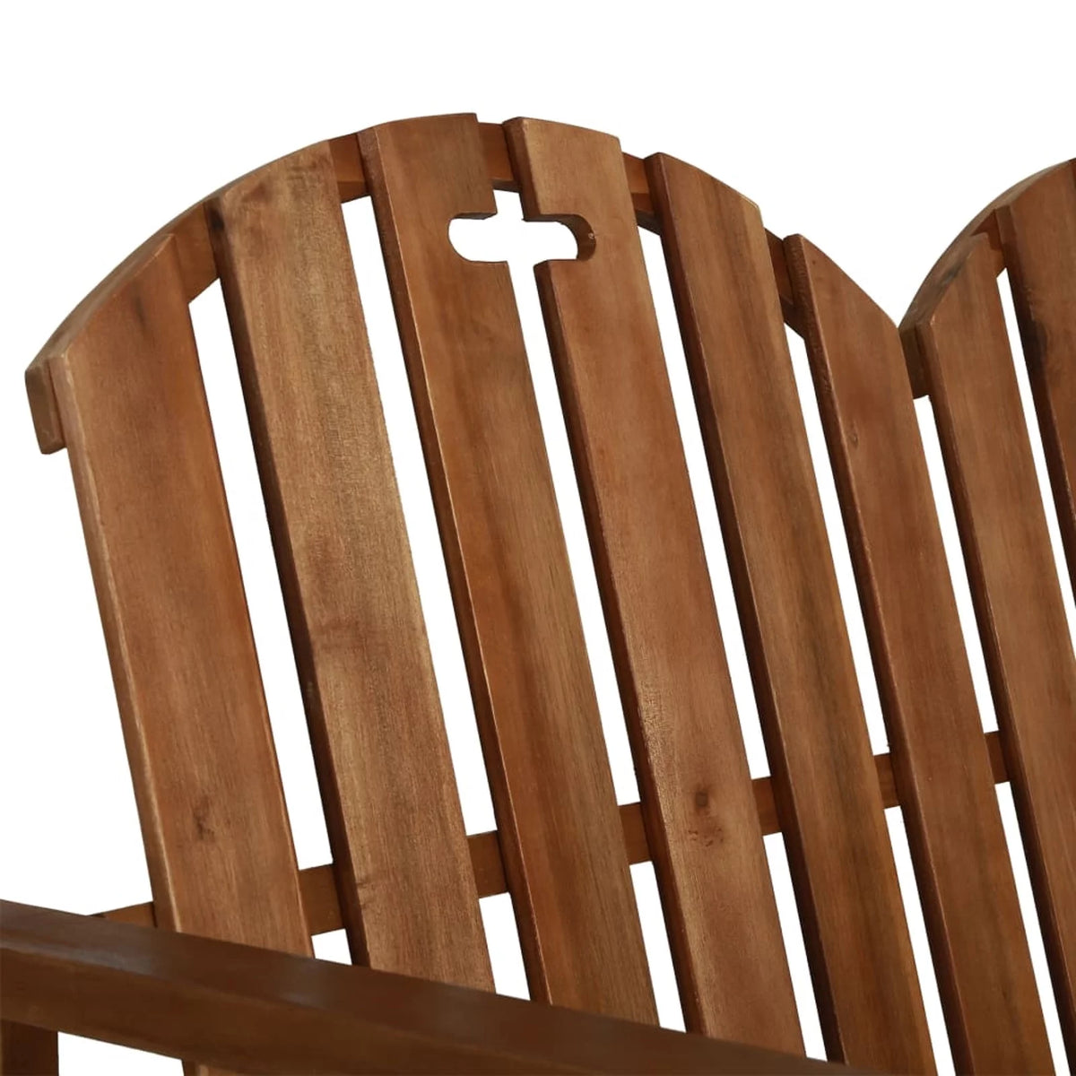2-Seater Acacia Wood Garden Bench with Backrest and Armrest O214590