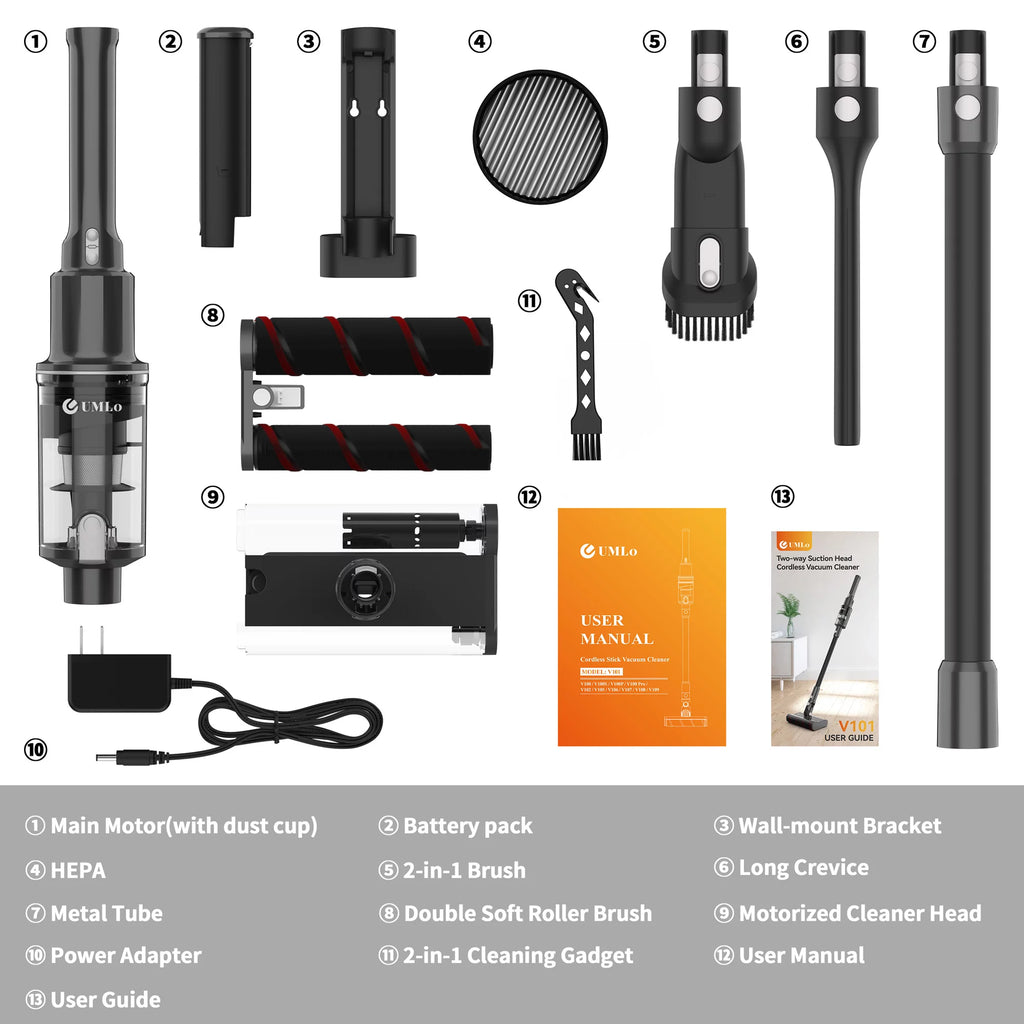 Cordless Vacuum Cleaner, 6-in-1 Stick Vacuum, 22000Pa Lightweight Handheld Vacuum F178