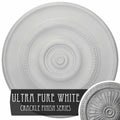 30x22OD x 2 1/4x22P Ceiling Medallion Ultra Pure White Crackle R1162