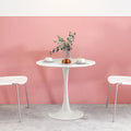 Round Pedestal Dining Table White D18237