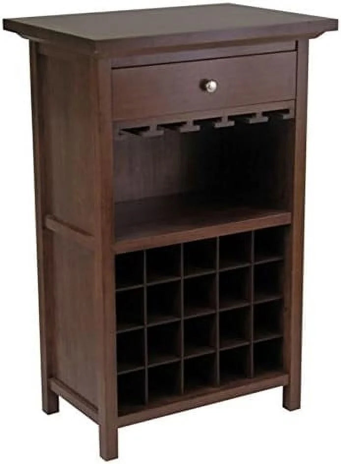 20 Bottle Walnut Finish Wine Cabinet Z6698