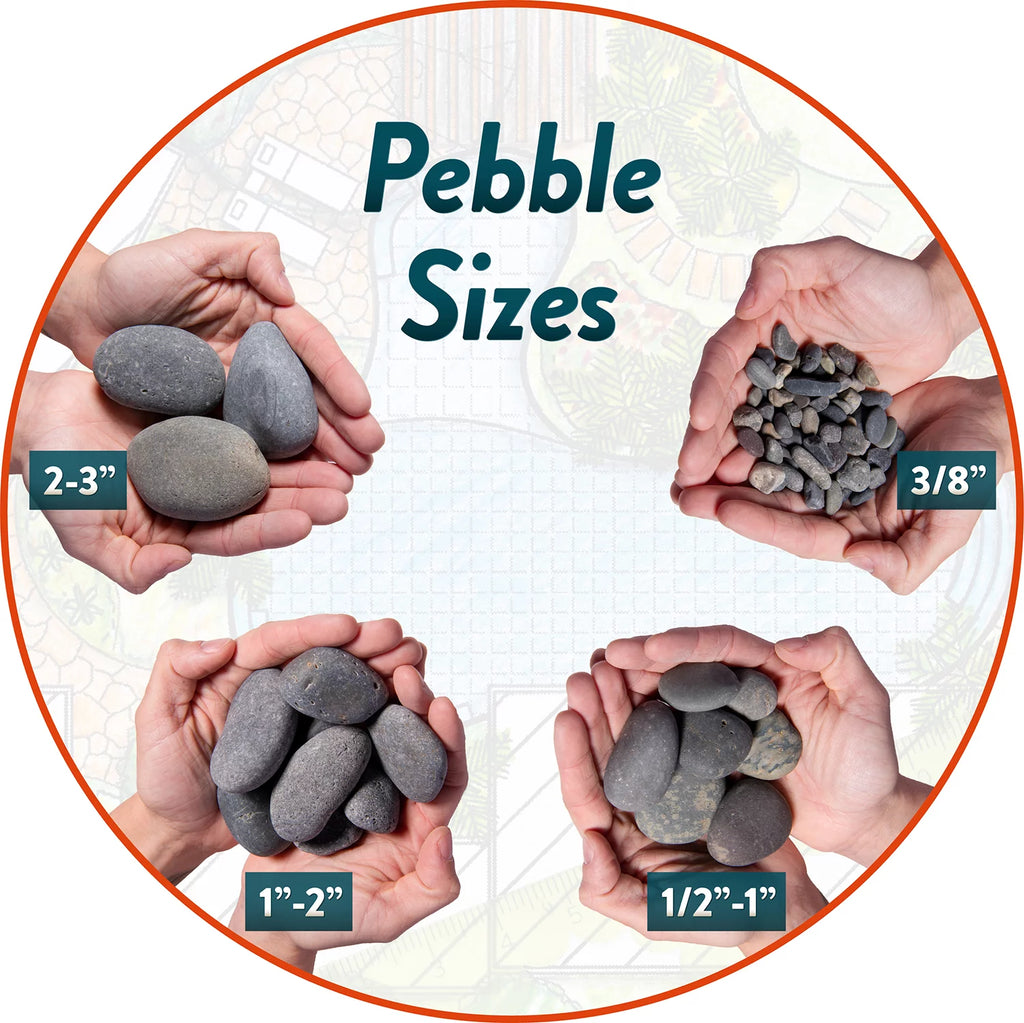 Round River Rock Landscape Stones 40 pounds B7473