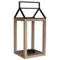 Wood and Metal Lantern Candle Holder F461788