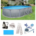 12-ft x 24-ft Oval 52-in Deep Metal Wall Swimming Pool G828
