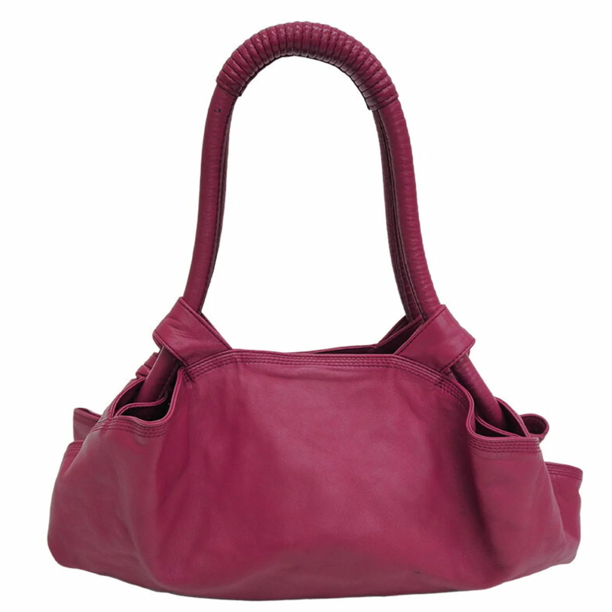 Pre-Owned Pink Leather Handbag X7722
