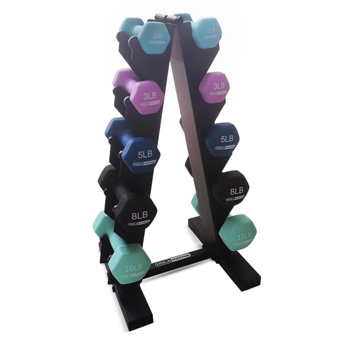 Neoprene Dumbbell Weight Set with Rack G185