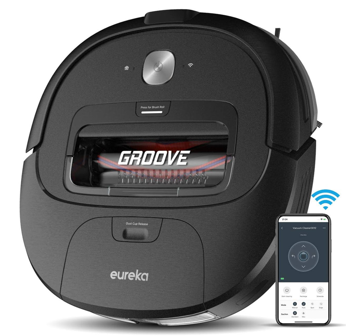 Black 4-Way Control Robotic Vacuum Cleaner C44108