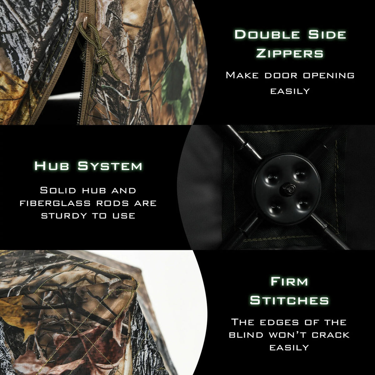 Portable 3 Person Pop-Up Hunting Blind with Carrying Bag X522153