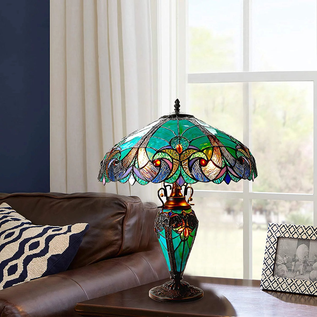 3 Light Victorian Double Lit Table Lamp L866