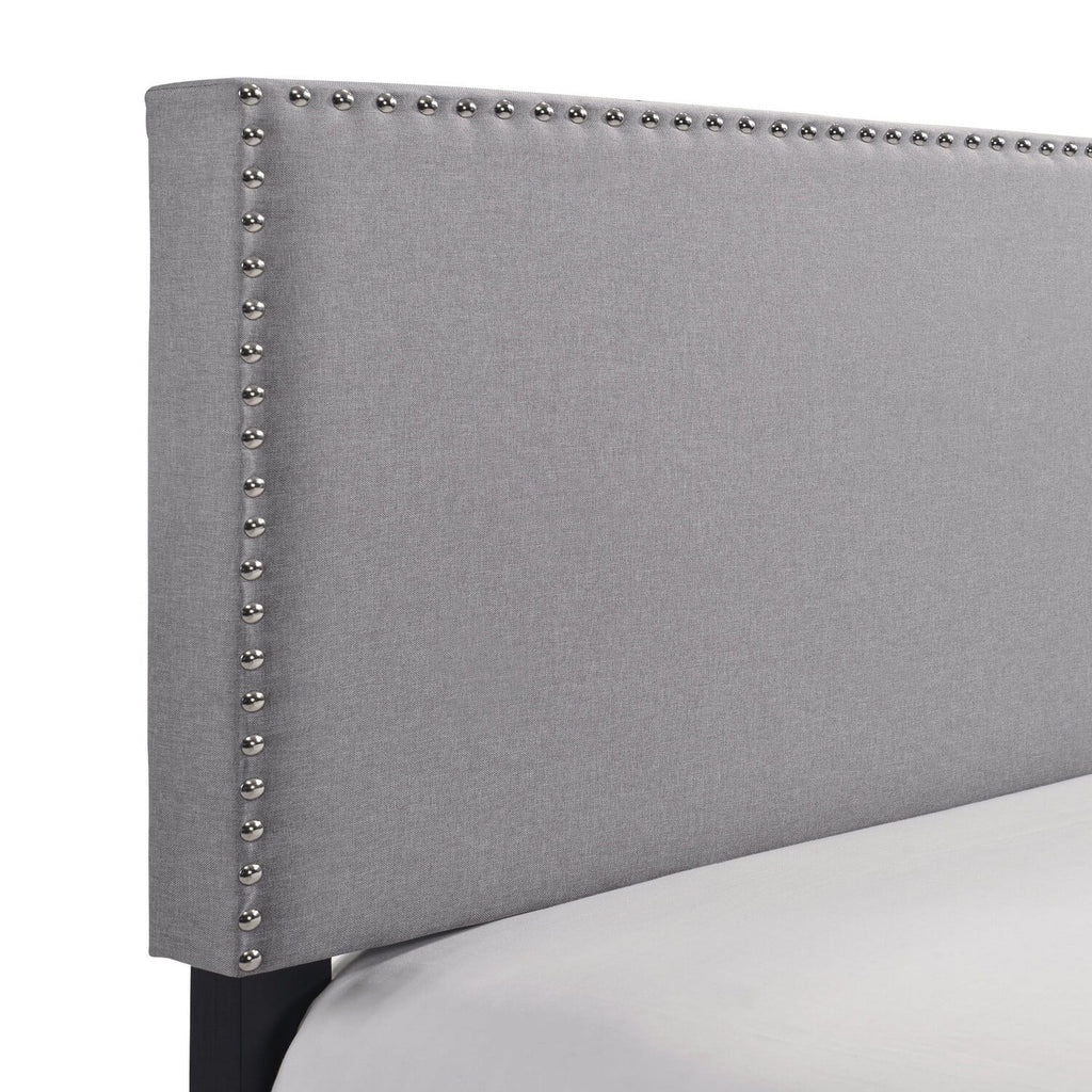 Full Size Gray Wood Upholstered Bed G1858