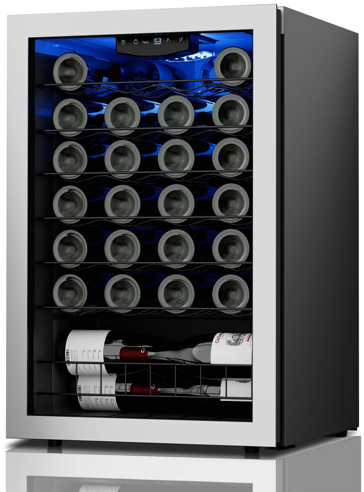 47 Bottle Mini Wine Cooler Refrigerator with Glass Door K880297
