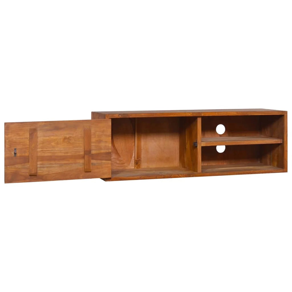 Wall-mounted Solid Wood Teak TV Stand D732366
