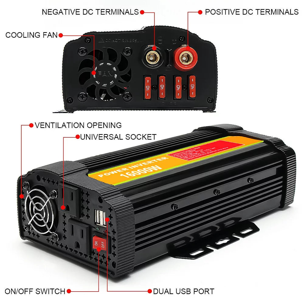 16000W Peak Power Inverter with Dual USB Port R892299