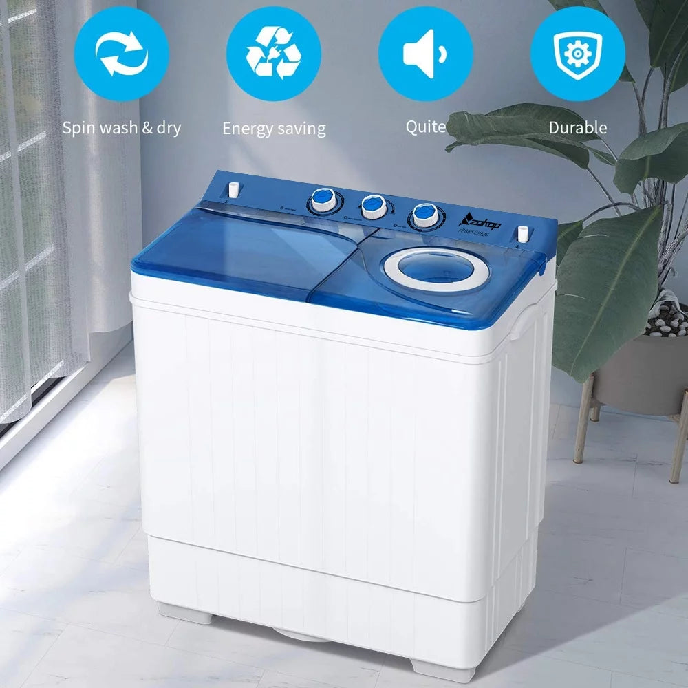 Portable 26lbs Compact Twin Tub Washing Machine Z696