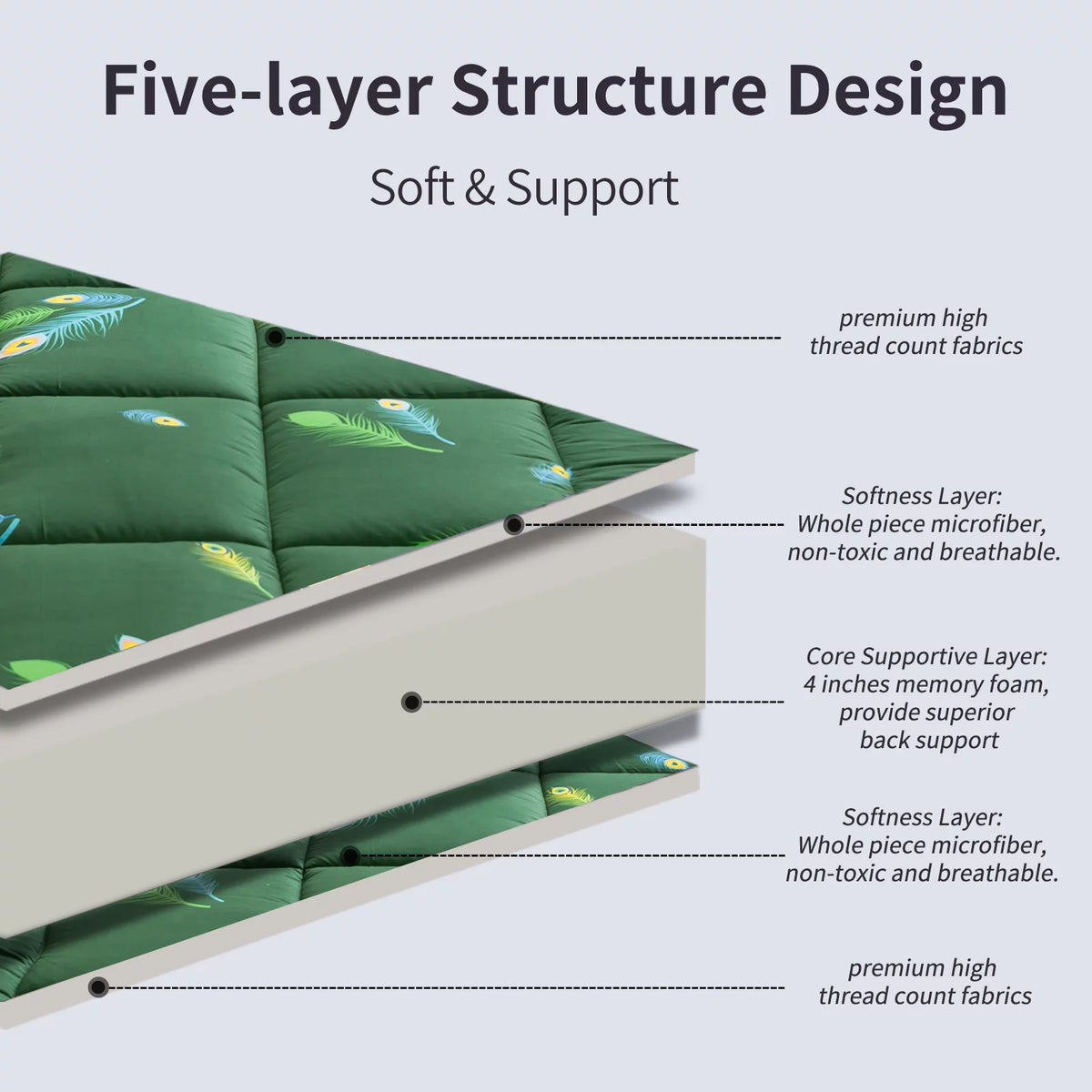 Extra Thick Folding Roll Up Floor Mattress F753