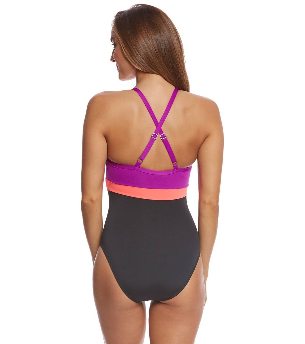 Black Purple Coral One Piece Z580