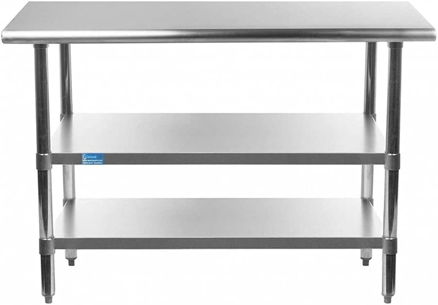Stainless Steel Table with 2 Shelves J50848
