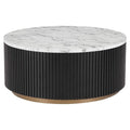 Faux Marble & Wood Coffee Table Q7578