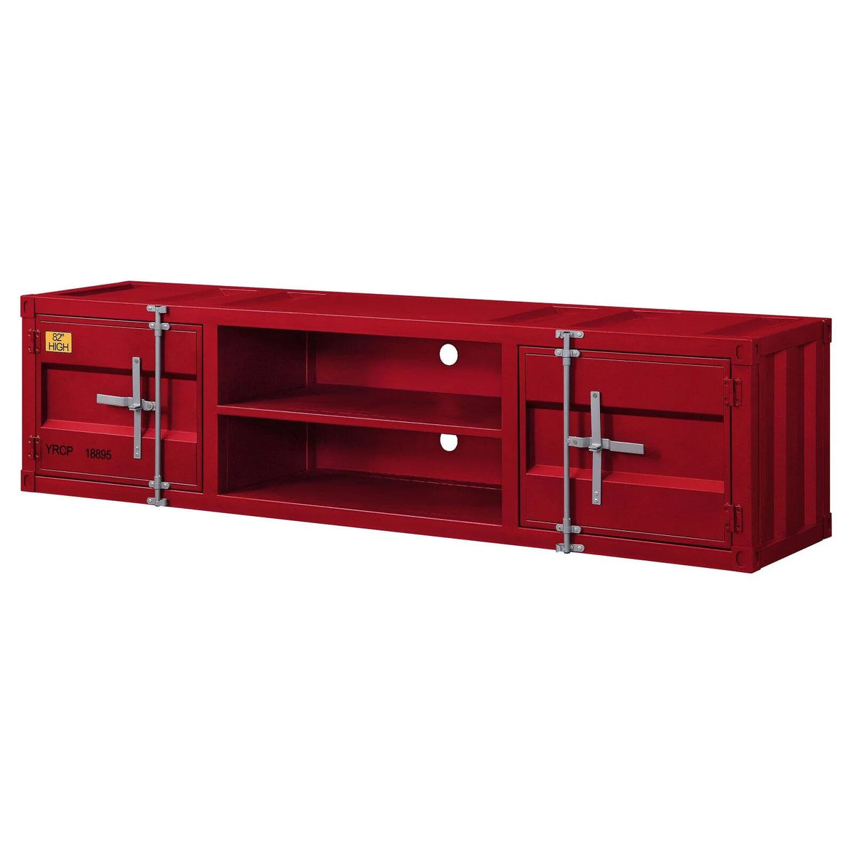 2-Door Metal Frame TV Stand with Shelves K5980