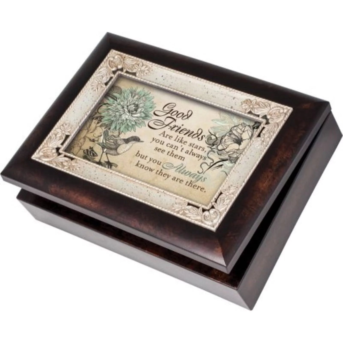 Burlwood Music Box Jewelry Box N5635