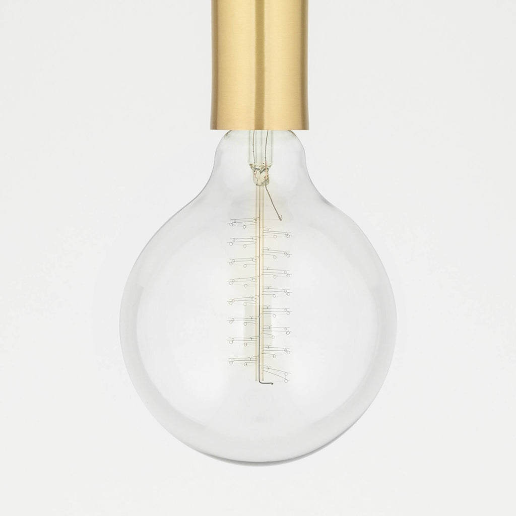 1 Light Large Flush Mount Aged Brass/Black V59887