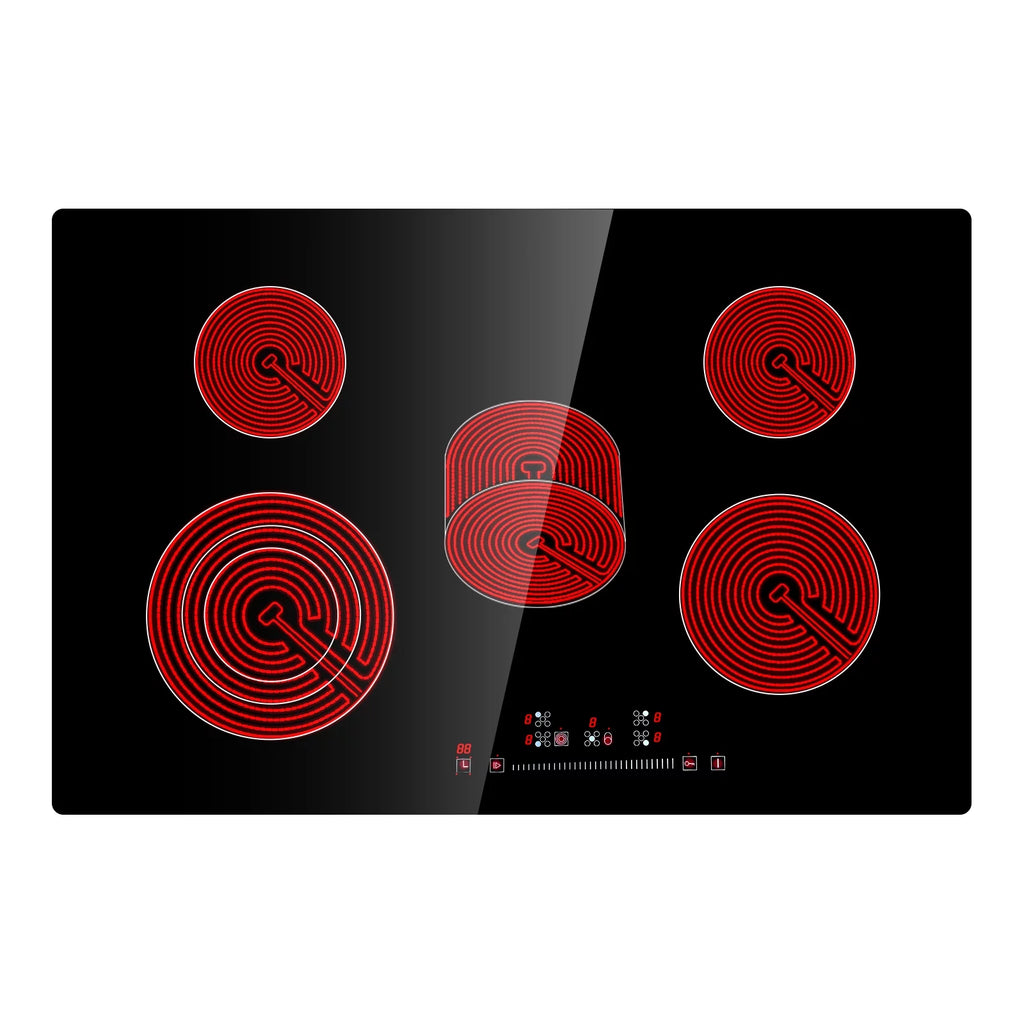 8600W Built-in Electric Ceramic Cooktop 5 Burners Q869015
