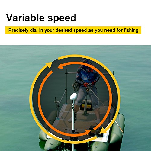 White 12V 55LBS 54inch Electric Bow Mount Trolling Motor with 2.4G Remote Control H9647