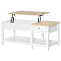 Oak Lift-up Coffee Table with Hidden Storage C457981