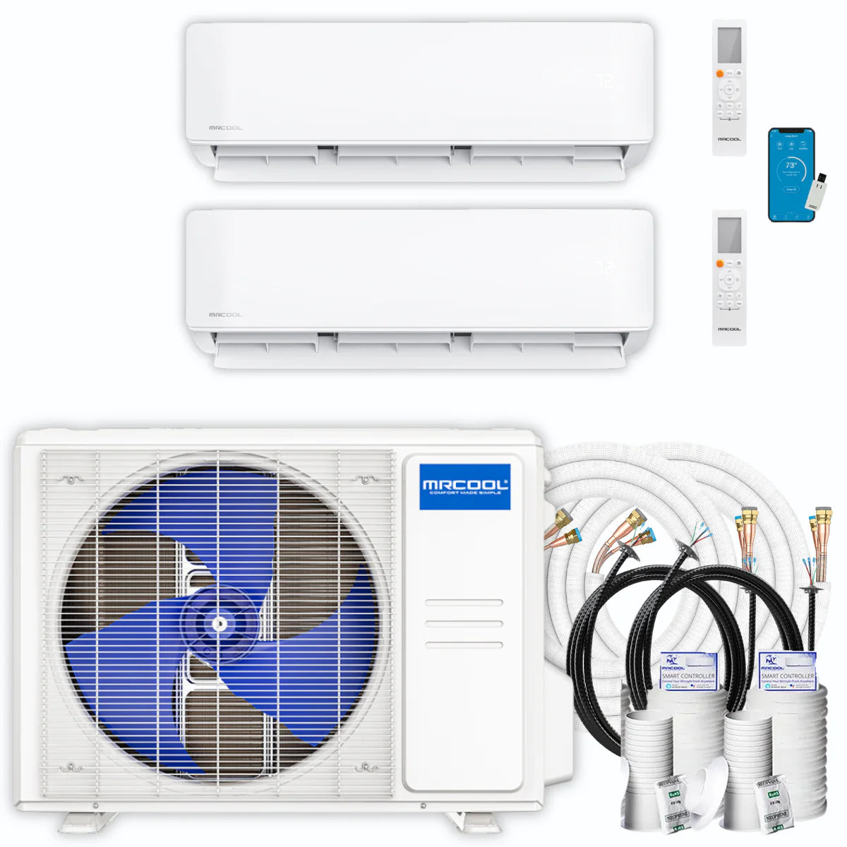 30,000 BTU 2 Zone Ductless Mini Split Air Conditioner and Heat Pump Q938255