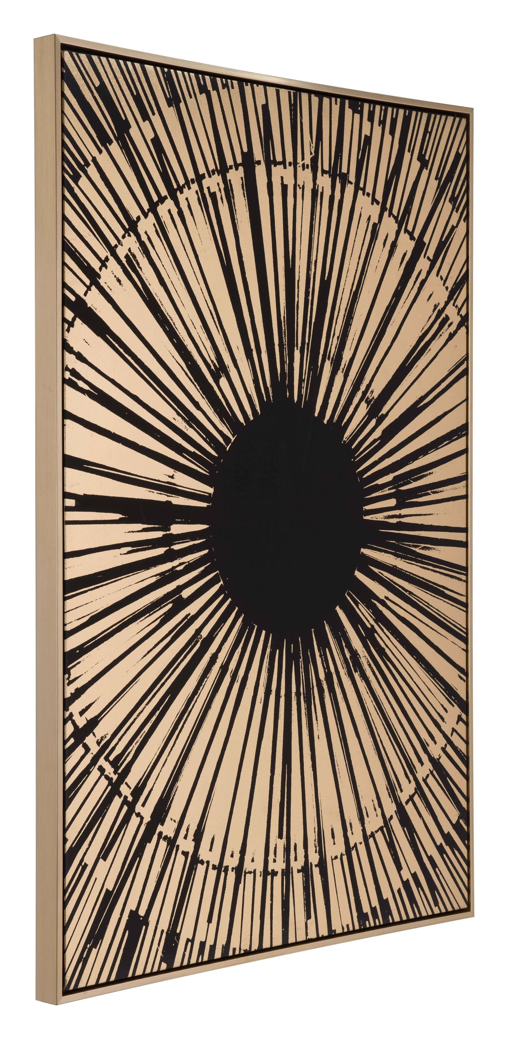 Canvas Black Gold Sunburst C274988