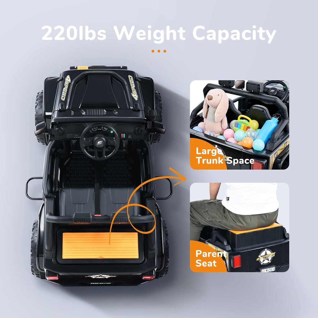 Black Kids Ride On Car with Parent Remote Control B291541