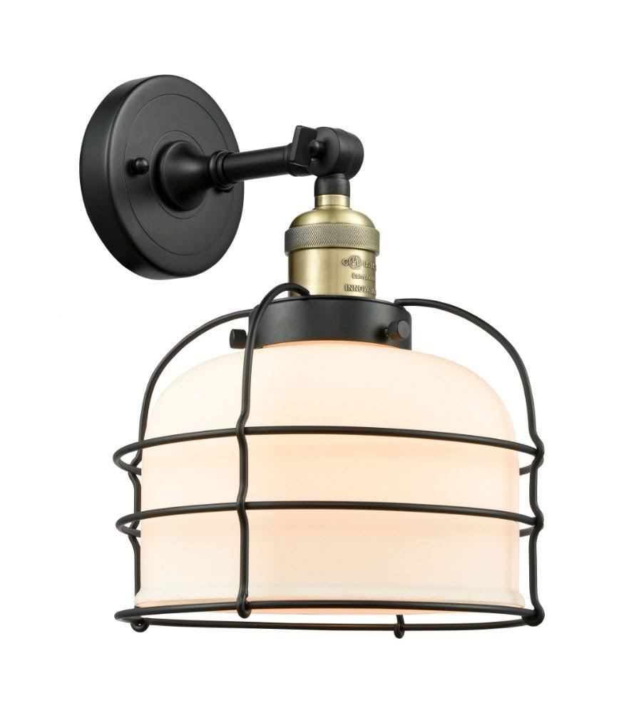 1 Light Semi-Flush Mount Black Antique Brass N6682