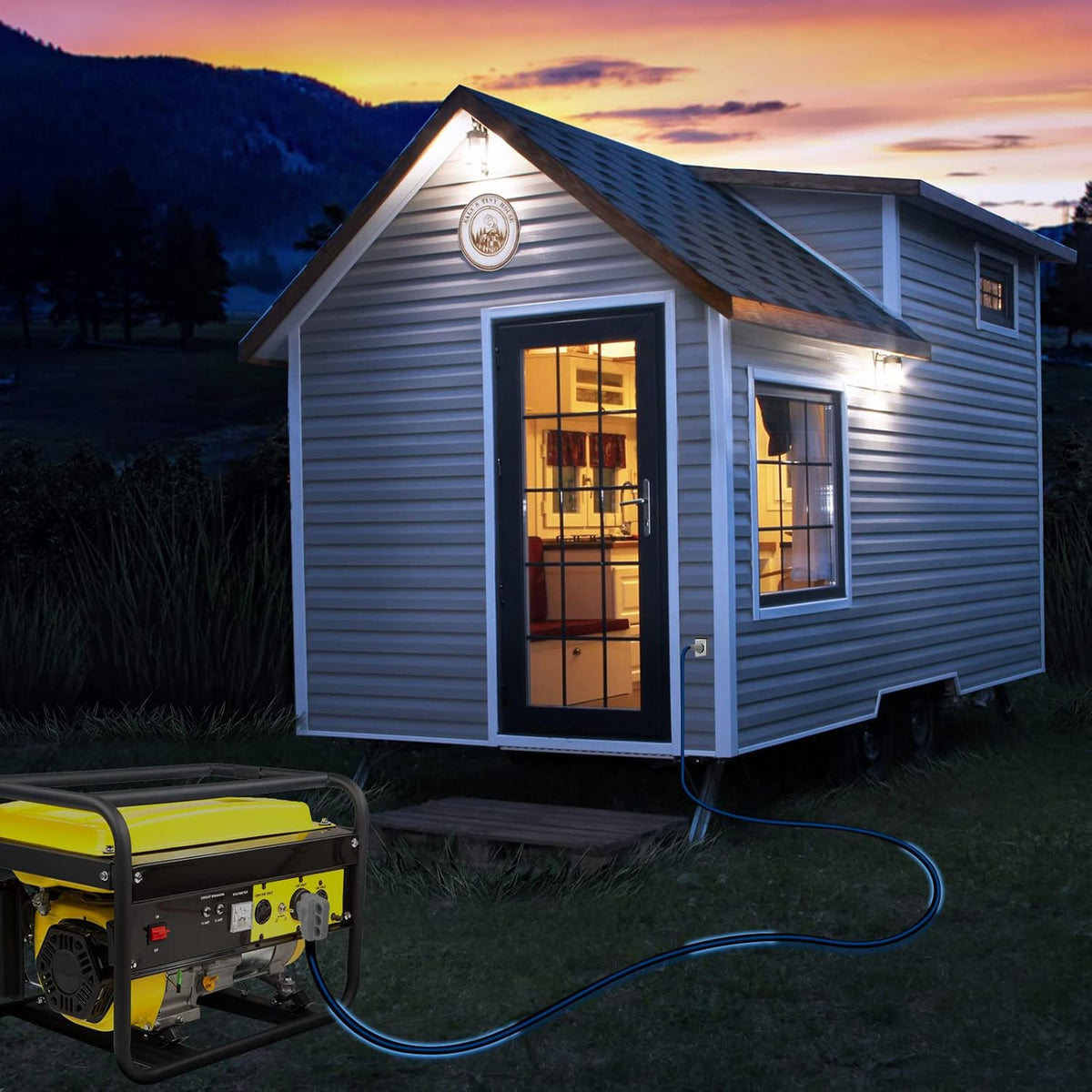 15FT 50 Amp RV Power Extension Cord with Cord Organizer T93788