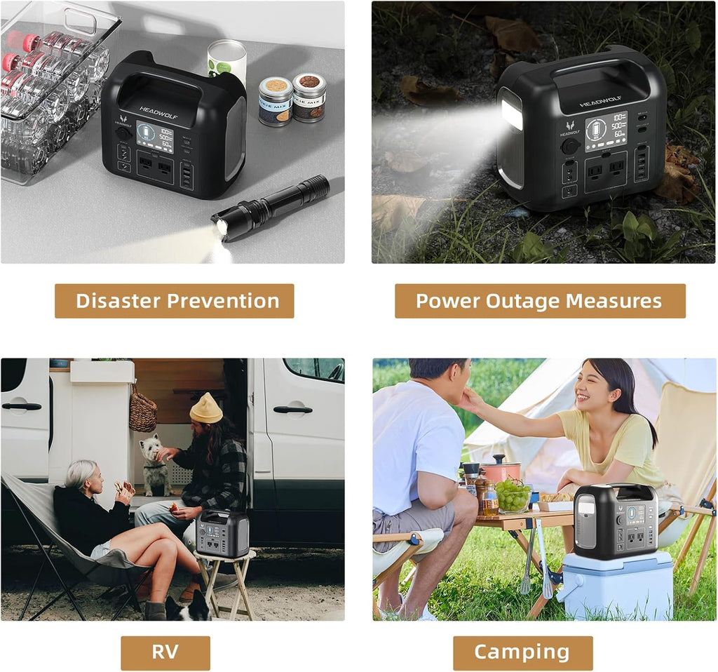 Portable Power Station 518Wh LiFePO4 Battery Backup G30316