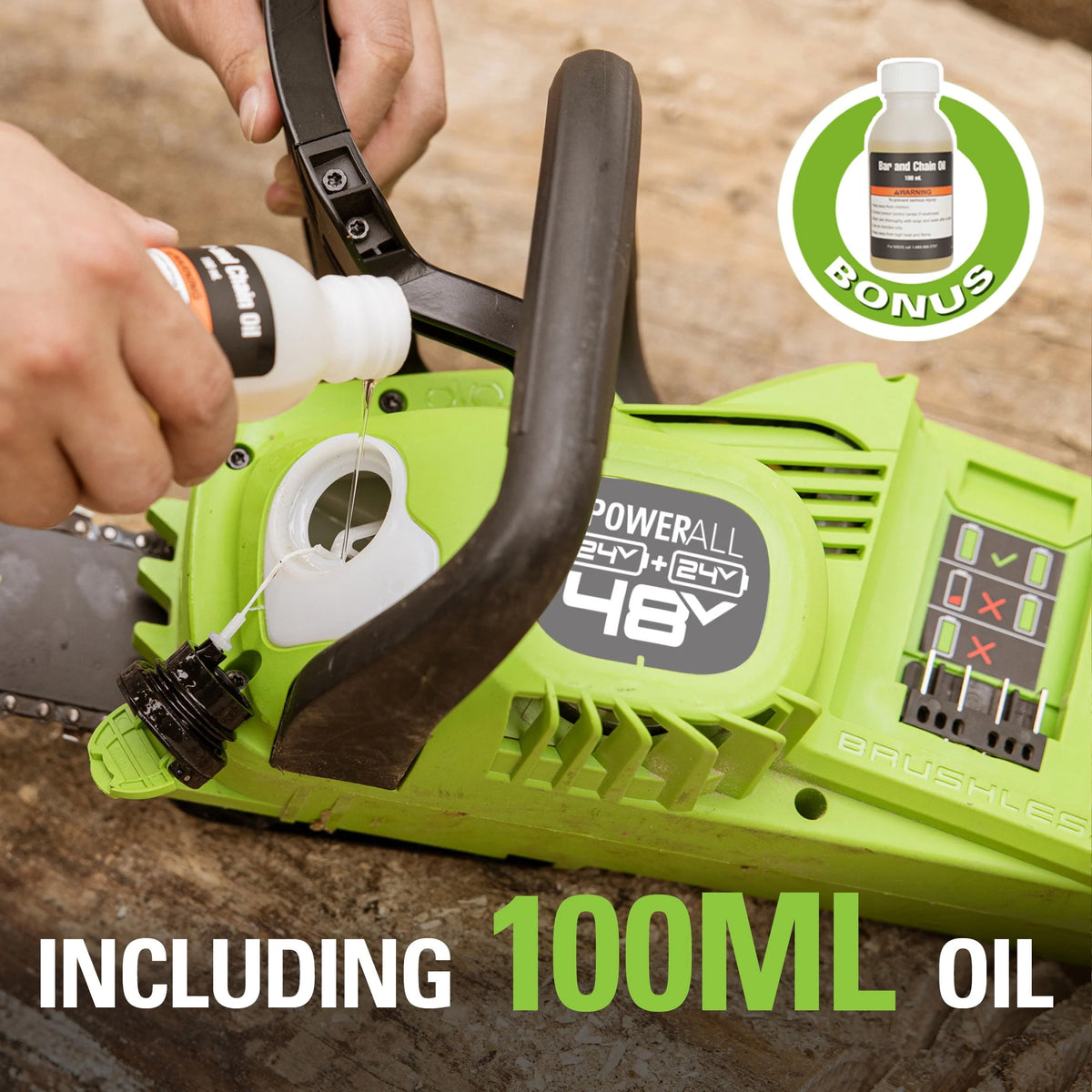 48V Cordless 14-inch Brushless Chainsaw P882