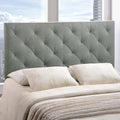 Full Upholstered Fabric Headboard Gray R31305