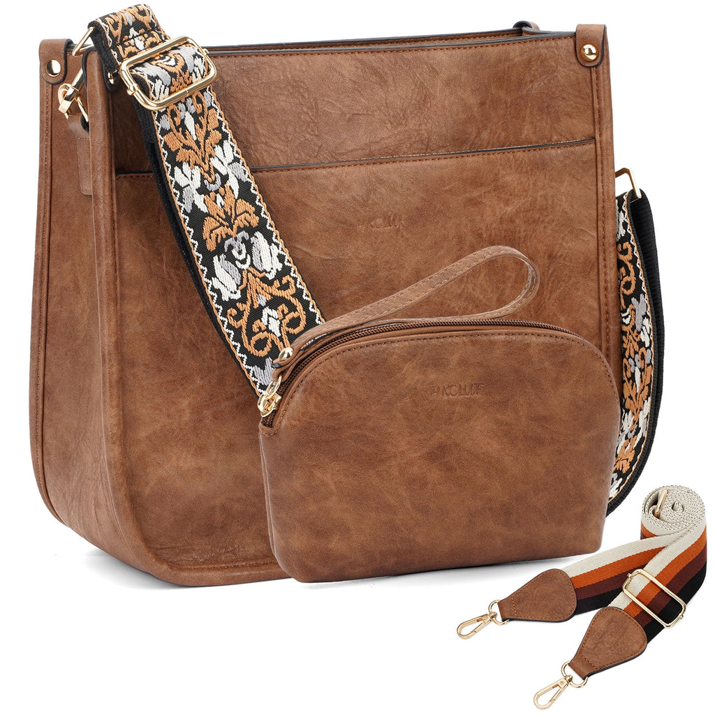 Leather Crossbody Bag and Wallet Set N1717