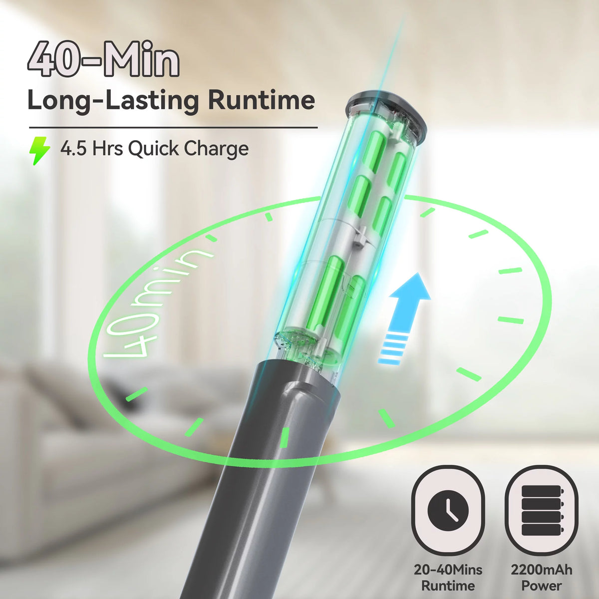 Cordless Vacuum Cleaner, 6-in-1 Stick Vacuum, 22000Pa Lightweight Handheld Vacuum F178