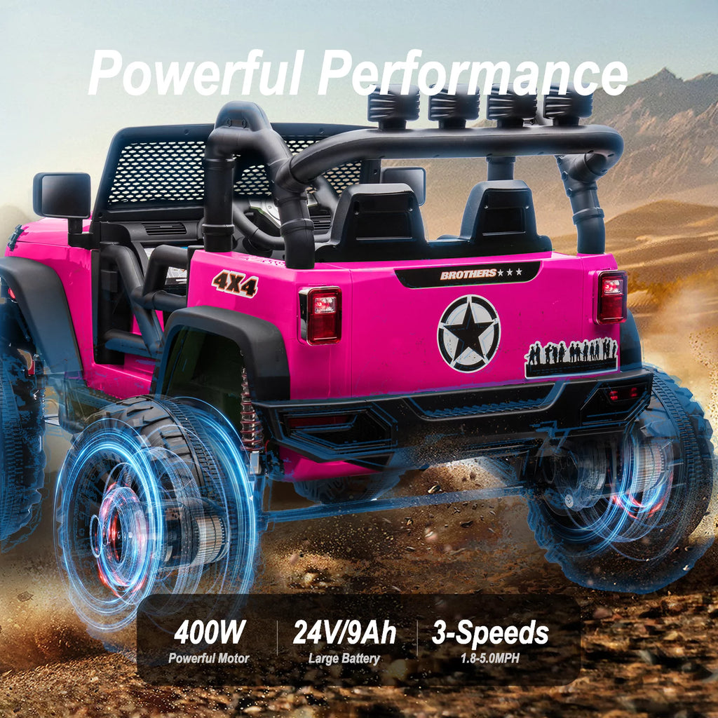 24V 2-Seater Ride on Toy Truck with Remote P357
