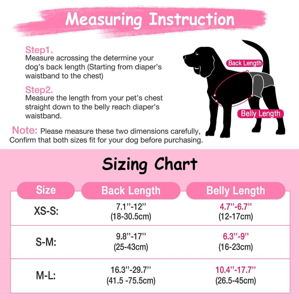 2 Pieces Dog Diaper Suspenders V296