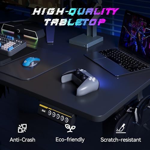 Adjustable Height Electric Standing Desk with Lockable Wheels Z485