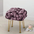Black Soft Upholstered Ottoman Bench 16"x16"x16" F456