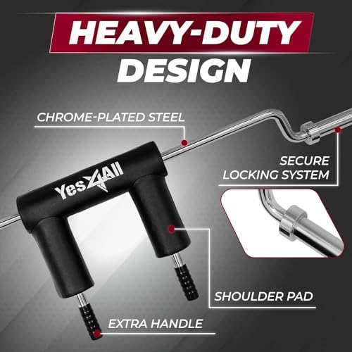 Multi Grip Barbell & Cable Attachment with 2 Collars U7414