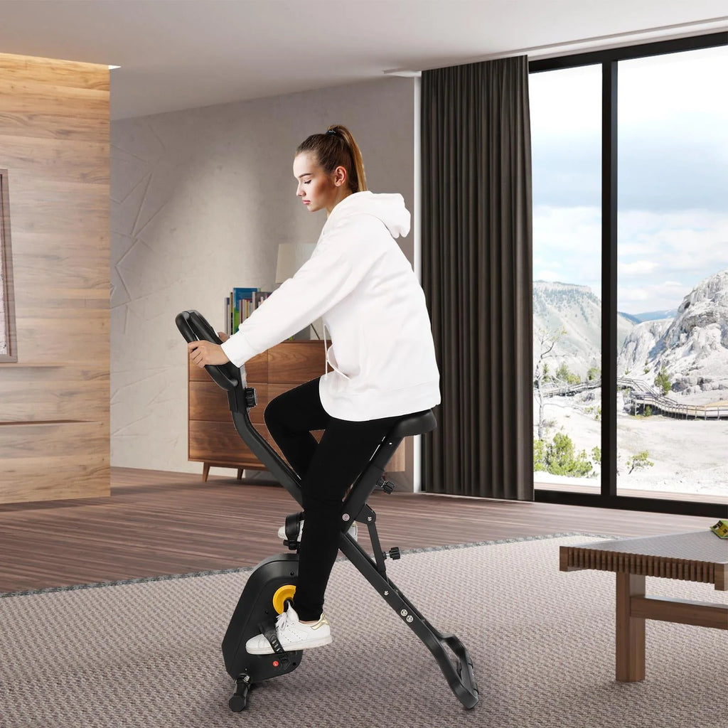 Adjustable Folding Stationary Exercise Bike I7587