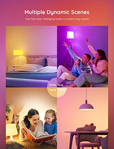 Color Changing Smart LED Light Bulbs 4 Pack F33634