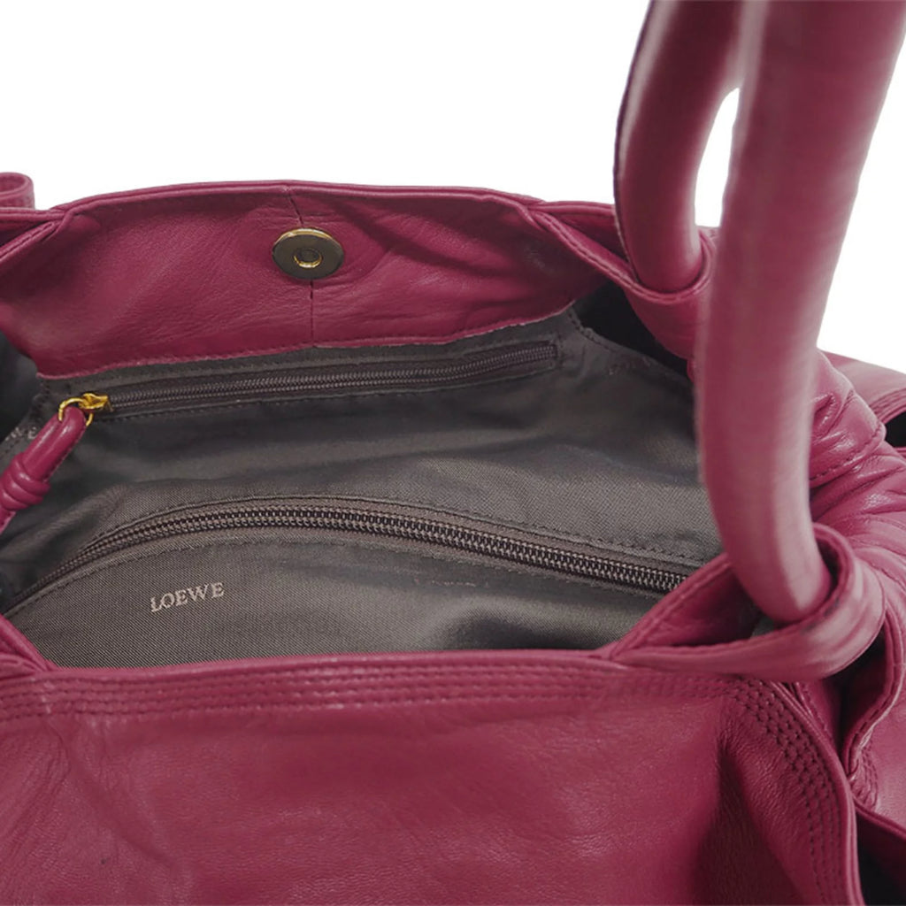 Pre-Owned Pink Leather Handbag X7722