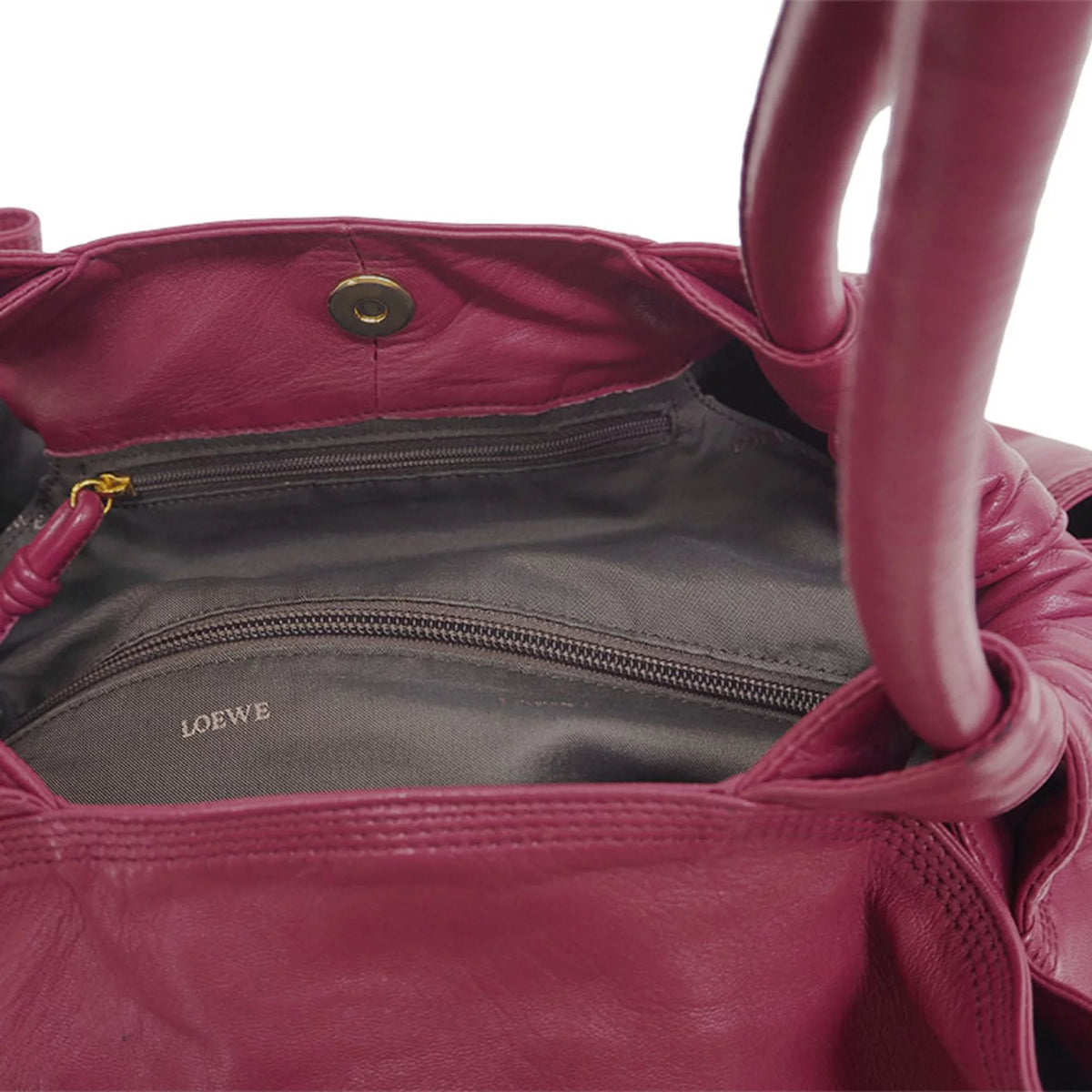 Pre-Owned Pink Leather Handbag X7722