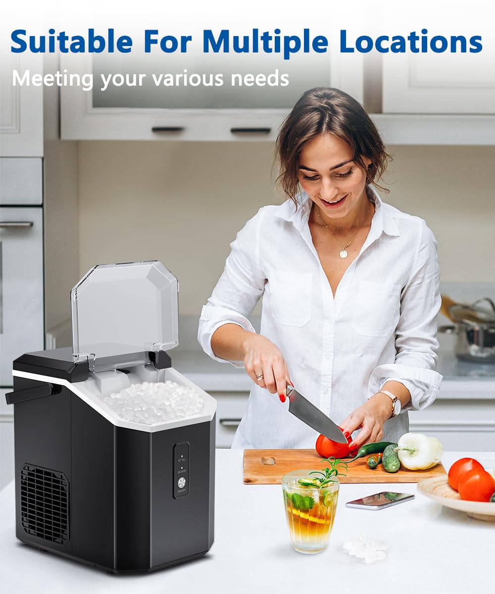 Portable Countertop Nugget Ice Maker with Handle W5806